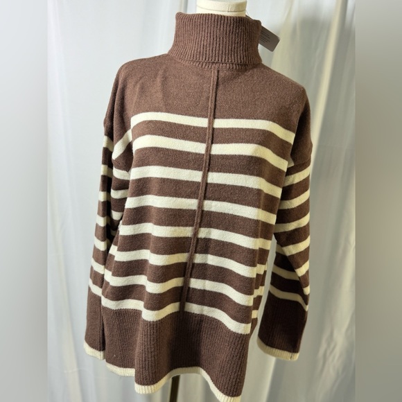 Line & Dot NWT brown super soft turtleneck sweater size small Revolve - Picture 3 of 13